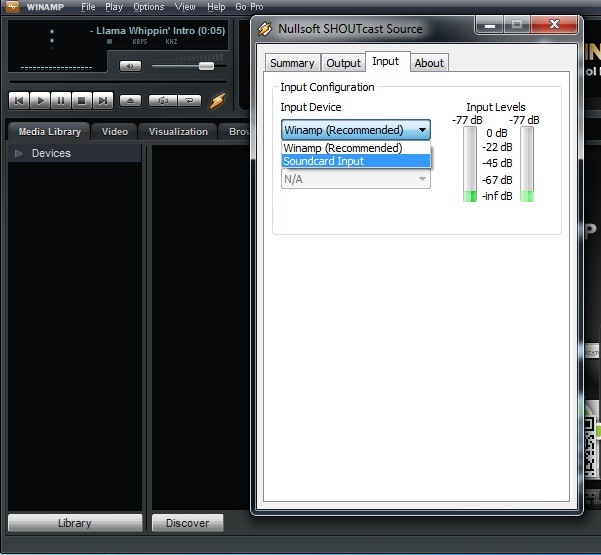 winamp line in choose device winamp line in choose device